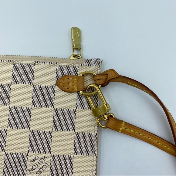 ‼️SOLD‼️Louis Vuitton Neverfull MM Damier Azur bag + pouch - Picture 14 of 16